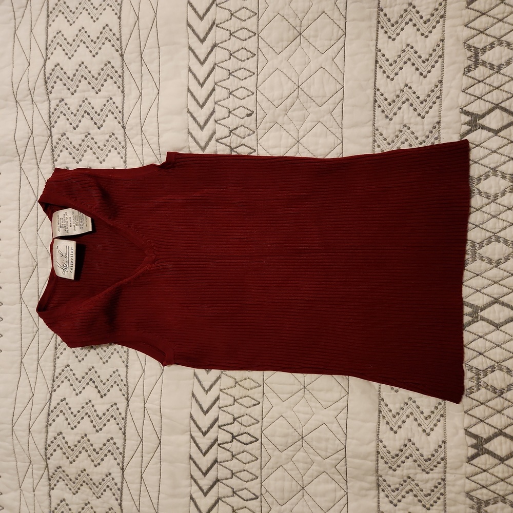 Kathie Lee Collection Ribbed Sleevless Sweater Top